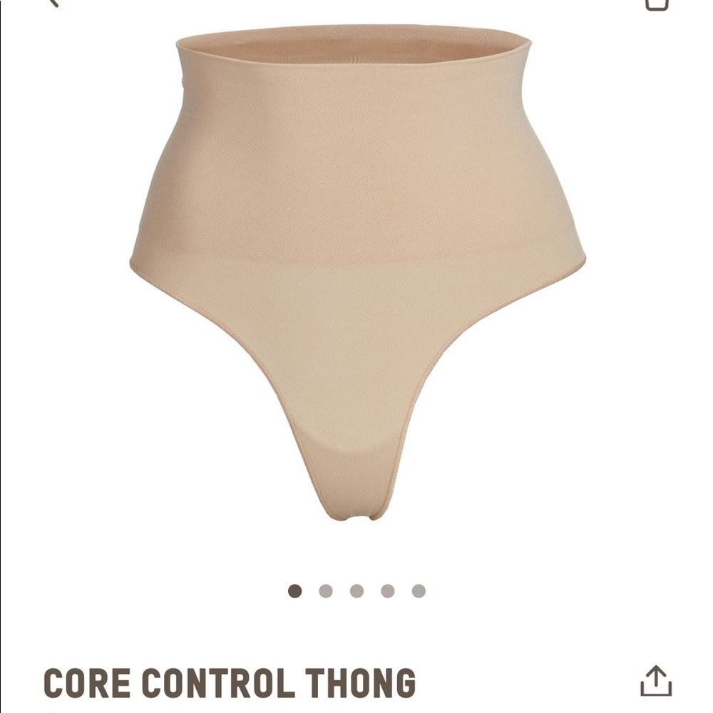 SKIMS Core Control Thong in Clay S/M